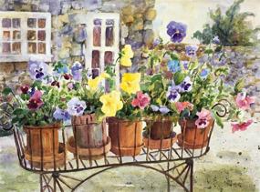 img 4 attached to 🎨 Ledgebay Paint by Numbers for Adults: Complete Number Painting Kit - Fun DIY Adult Arts and Crafts Project - Beautiful Ritas Pansies Design - 16" x 20" Rolled Canvas Included