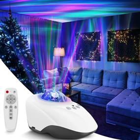 img 4 attached to 🌌 Liwarace Night Light Projector with Bluetooth Speaker - Aurora Lights & Sound Machine for Adults/Kids, Cool Gadgets. Perfect Christmas Gifts for Women/Men/Teen/Boys/Girls/Party/Room Decor