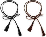 women waist leather tassel vintage women's accessories logo