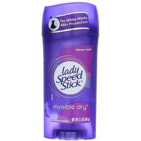 img 3 attached to Stay Fresh and Invisible with Lady Speed Stick Dry Shower Fresh Antiperspirant Deodorant - Pack of 3, 2.3 oz