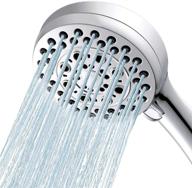 💦 luxsego 5-setting shower head kit with 59-inch stainless steel hose and adjustable bracket, high pressure handheld showerhead for low water supply, powerful shower spray, chrome logo