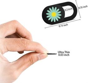 img 2 attached to 🌼 IMNEXT2U Ультратонкая защита камеры для ноутбука Slide (3 шт.) для Echo Show, MacBook Pro, MacBook Air, компьютера, планшета, Mac Air, Chromebook, ПК - Daisy (ожидается патент)