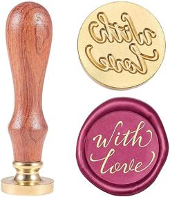 img 4 attached to 💕 CRASPIRE with Love Wax Stamp: Enhance Wedding Invitations, Envelopes, and Gifts with Handwritten Calligraphy Retro Words