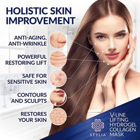 img 2 attached to 🎭 10 Piece V Line Shaping Face Masks: Lift & Firm with Hydrogel Collagen, Aloe Vera - Anti-Aging & Wrinkle-Busting Band - Reduce Double Chin - Contouring, Slimming, and Face Lift Sheet