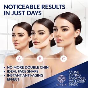 img 3 attached to 🎭 10 Piece V Line Shaping Face Masks: Lift & Firm with Hydrogel Collagen, Aloe Vera - Anti-Aging & Wrinkle-Busting Band - Reduce Double Chin - Contouring, Slimming, and Face Lift Sheet