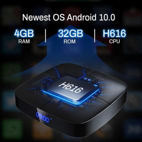 img 3 attached to 📺 Android 10.0 TV Box 4GB RAM 32GB ROM H616 Smart TV Box Set Top Box with Mini Keyboard USB 2.0 Ultra HD 4K 6K HDR Dual Band WiFi 2.4 5.8GHz BT4.1 Android TV Box
