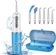 🦷 geediar rechargeable cordless water flosser for teeth, professional dental oral irrigator with 4 modes and 6 replacement jet tips – ideal for braces & bridges care and travel-friendly logo