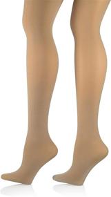 img 4 attached to FICELLO Ultra Soft Footed Tights for Women - Stretchable Leggings Ideal for Dance and Ballet