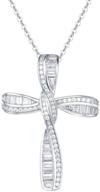 fancime sterling zirconia crucifix infinity logo