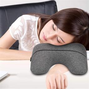 img 1 attached to Memory Foam Travel Pillow for Airplanes, Cars, Trains, Office, and Home - Neck Support Pillow for Reducing Shoulder and Back Burden