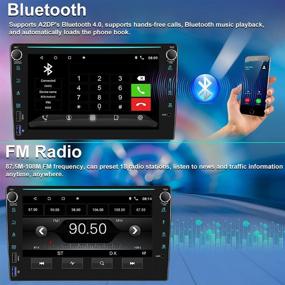 img 2 attached to 🚗 OiLiehu Android Touch Screen Car Stereo 8 inch Double Din Car Radio with Bluetooth FM WiFi GPS Navigation Mirror Link for Android & iOS + 4 USB Inputs/Subwoofer Output/Backup Camera Support