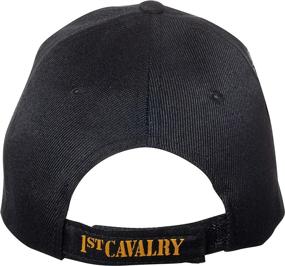 img 1 attached to 🧢 Premium Embroidered Adjustable Black Baseball Cap - Artisan Owl United States Army 1st Cavalry Division