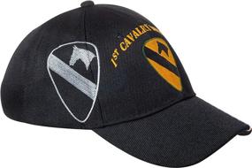 img 2 attached to 🧢 Premium Embroidered Adjustable Black Baseball Cap - Artisan Owl United States Army 1st Cavalry Division