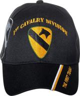 🧢 premium embroidered adjustable black baseball cap - artisan owl united states army 1st cavalry division logo