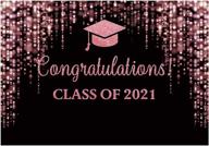 funnytree 7x5ft graduation party backdrop class of 2021 girl rose gold glitter bokeh spots photography background pink congrats grad prom decorations photo studio booth props cake table banner logo