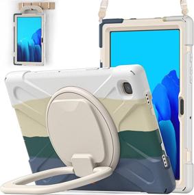 img 4 attached to 📱 BATYUE Samsung Tab A7 Case - Protective Rugged Cover with 360° Swivel Stand and Shoulder Strap for Samsung Galaxy Tab A7 10.4 inch 2020 (SM-T500/T505/T507) - Pencil Holder - Ideal for Kids (Colourful Green)