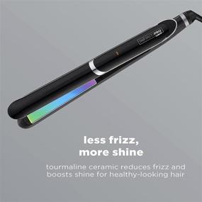 img 3 attached to 💇 Ultimate Styling with INFINITIPRO BY CONAIR Rainbow Titanium Flat Iron, 1 Inch – Black Beauty!