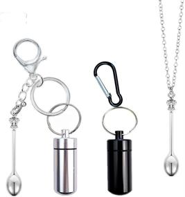 img 4 attached to Keychain External Carabiner Telescopic Necklace