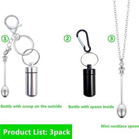 img 3 attached to Keychain External Carabiner Telescopic Necklace