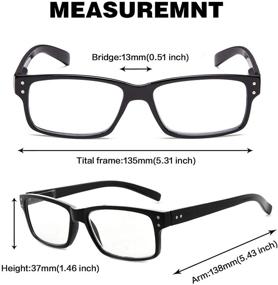 img 1 attached to 👓 Stylish and Durable Reading Glasses Set: 5 Pairs of Reader Eyeglasses with Spring Hinges for Men and Women