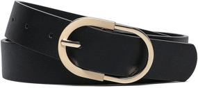 img 2 attached to Tanpie Women Beige Buckle Medium Women's Accessories for Belts