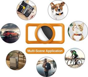 img 2 attached to Chuangsiyc Silicone Protective Case for Apple AirTag - Lightweight Pet Loop Holder for GPS Tracking Dog Cat Collar Accessories - Soft & Anti-Lost - Orange (Cat Compatible)