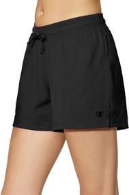 img 2 attached to 🩳 Comfy and Stylish: Champion Women's 5" Cotton Jersey Shorts – Must-Have Athletic Wear