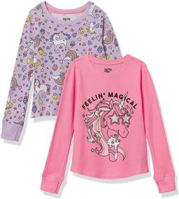 img 2 attached to 👕 Spotted Zebra Toddler Long Sleeve T Shirts: Girls' Tops, Tees & Blouses Collection