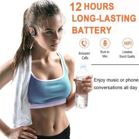 img 2 attached to 🏃 HONGYU Bluetooth 32GB MP3 Player: Sweatproof Sports Headphones, IP67 Wireless Wearable Music Player with Built-in Memory - Perfect for Running, Gym, Jogging, and Hiking