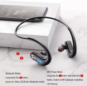 img 1 attached to 🏃 HONGYU Bluetooth 32GB MP3 Player: Sweatproof Sports Headphones, IP67 Wireless Wearable Music Player with Built-in Memory - Perfect for Running, Gym, Jogging, and Hiking