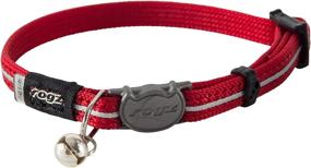 img 1 attached to 🐱 Rogz Catz AlleyCat Extra Small 5/16" Breakaway Reflective Kitten Collar: Red Reflective – Secure & Stylish Safety for Your Feline Friend
