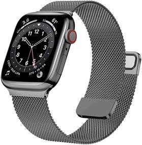 img 4 attached to Ivandar Magnetic Stainless Steel Mesh Loop Compatible With Apple Watch Bands 41Mm 40Mm 38Mm 45Mm 44Mm 42Mm Cell Phones & Accessories