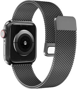 img 2 attached to Ivandar Magnetic Stainless Steel Mesh Loop Compatible With Apple Watch Bands 41Mm 40Mm 38Mm 45Mm 44Mm 42Mm Cell Phones & Accessories