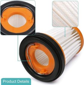 img 1 attached to 🧹 Enhance Cleaning Efficiency with KEEPOW Fabric Vacuum Filter for Shark WV201 WV200 WV205, WV220 WANDVAC Handheld Vacuum – Compare to Part # XHFWV200, 3-Pack