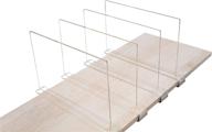 📦 a & r 4 pack acrylic shelf dividers - clear vertical closet organizer set logo