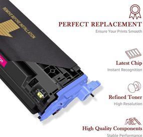 img 3 attached to 🖨️ Toner Kingdom 4-Pack Compatible Toner Cartridge Replacement for HP 124A Q6000A Q6001A Q6002A Q6003A Color 1600 2600n 2605dn 2605dtn CM1015 CM1017 MFP Printer (Black, Cyan, Yellow, Magenta)