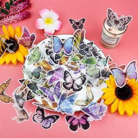 img 1 attached to 🌼 300pcs Scrapbook Stickers Set: DIY Vintage Floral Plants for Laptop, Water Bottle, Diary, Phone & More!