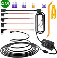 🚘 iiwey dash cam hardwire kit - 4 meter car charger cable for dashboard camera, 12v-24v to 5v power adapter with fuse - mini/micro compatible logo