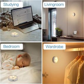 img 1 attached to Touch LED Light: USB Rechargeable Night Light with Strong Magnetism and Touch Sensor - Ideal for Wall, Bedroom, Closet, or Cabinet