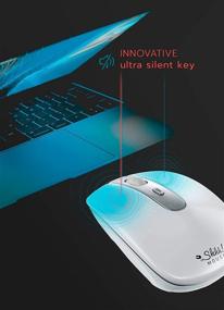 img 1 attached to 🖱️ Quiet Ergonomic Wireless Mouse for Laptop & Computer with USB, Silent Cordless Mice with 3 DPI Levels for Chromebook (White)