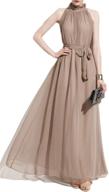 👗 chiffon sleeveless halter dresses for women's clothing - vsvo dresses logo