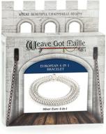 📦 weave got maille kit: european 4 in 1 bracelet chainmaille - silver logo