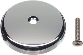 img 4 attached to 🛁 Danco Single Tub Drain Overflow Plate: Chrome Finish with Screw Included - 1 Hole Design (89052)