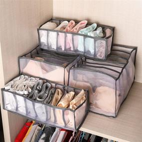 img 2 attached to Organizers Set Olding Organizers Jeans Compartment Storage Mesh