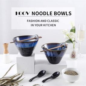 img 3 attached to KOOV Porcelain Ramen Bowl Set with Spoons