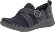 step into comfort and style with bzees indigo black cloudlite mesh women's athletic shoes logo