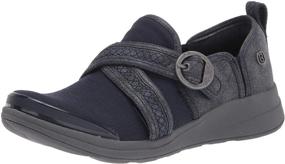 img 4 attached to Step into Comfort and Style with BZees Indigo Black Cloudlite Mesh Women's Athletic Shoes