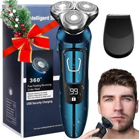 img 4 attached to 🪒 Vifycim Men's Electric Razor, Waterproof Rotary Shaver for Dry/Wet Shaving, High-Quality Men's Electric Shavers