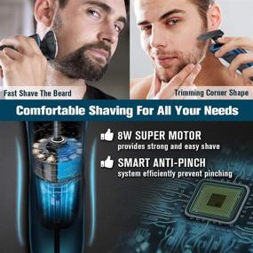 img 2 attached to 🪒 Vifycim Men's Electric Razor, Waterproof Rotary Shaver for Dry/Wet Shaving, High-Quality Men's Electric Shavers