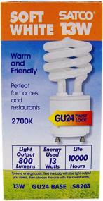 img 1 attached to 💡 Efficient 12-Pack Satco S8203: 13W T2 Ultra Mini Spiral 2700K Soft White CFL Bulb (GU24 Base, 60W Replacement)